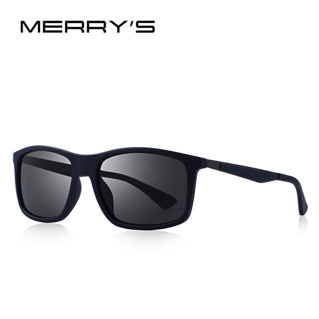 merry's design men classic polarized sunglasses tr90 legs outdoor sports ultra-light series 100% uv protection c02 dark blue