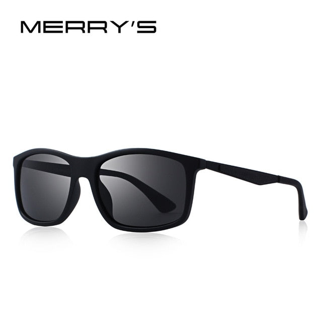 merry's design men classic polarized sunglasses tr90 legs outdoor sports ultra-light series 100% uv protection c01 black