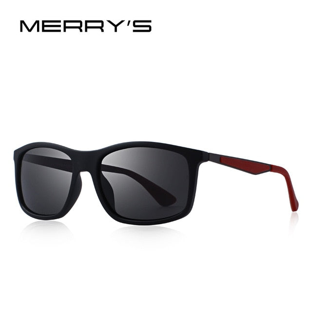 merry's design men classic polarized sunglasses tr90 legs outdoor sports ultra-light series 100% uv protection c04 black red