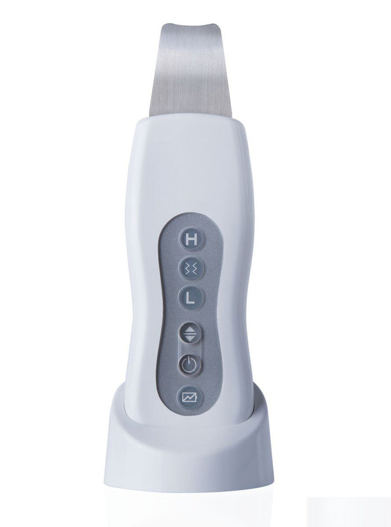 ultrasonic skin scrubber - rechargeable microdermabrasion deep cleaning high frequency vibration face peeling massager