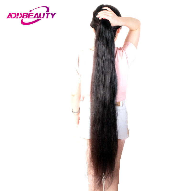 virgin human hair extension brazilian hair weave bundles inch straight 1 piece longer length 8" to 44" free ship natural color
