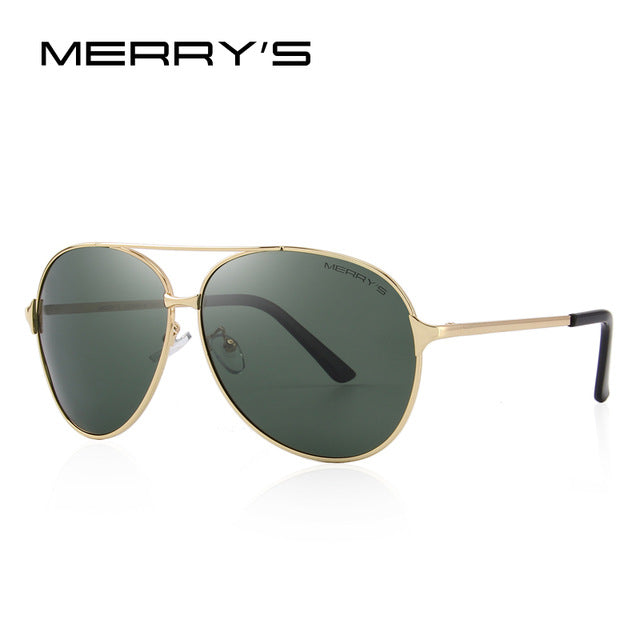 merry's design men/women classic aviation polarized driving sunglasses 100% uv protection c02 green