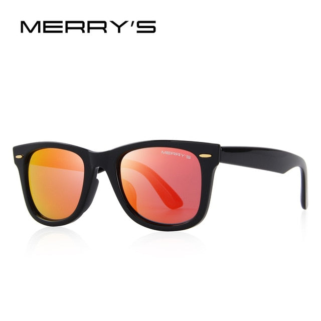merry's design men/women classic retro rivet polarized sunglasses 100% uv protection c04 red