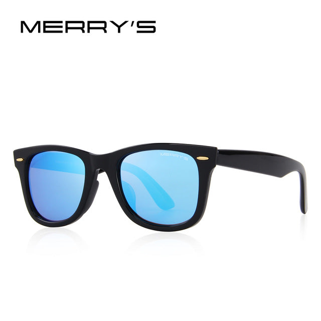 merry's design men/women classic retro rivet polarized sunglasses 100% uv protection c02 blue