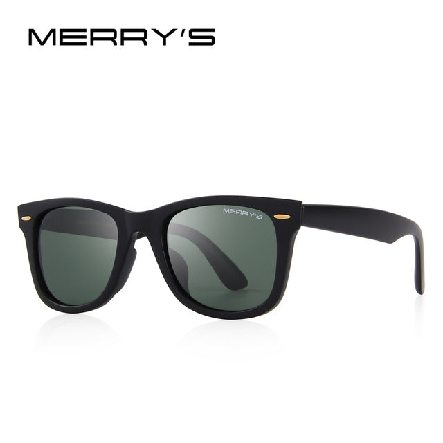 merry's design men/women classic retro rivet polarized sunglasses 100% uv protection c05 matte black g15