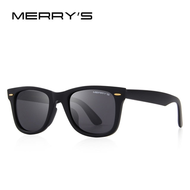 merry's design men/women classic retro rivet polarized sunglasses 100% uv protection c06 matte black