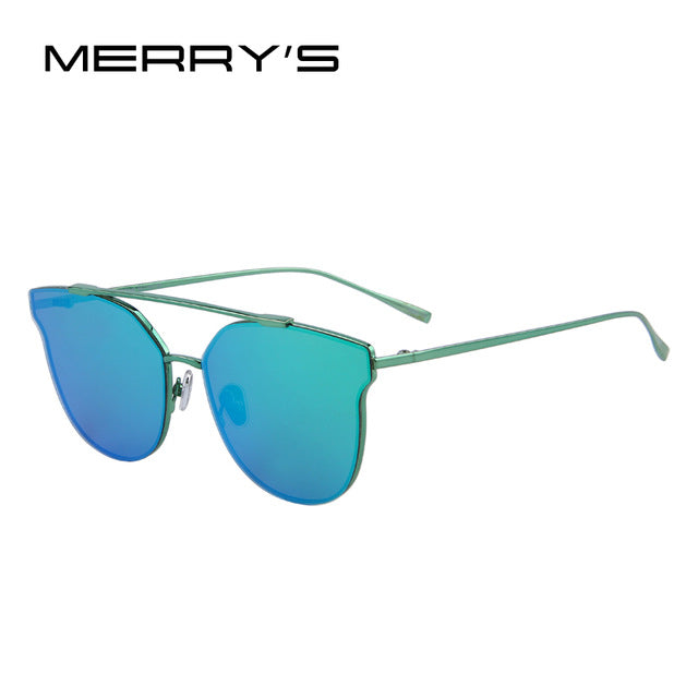 merry's women cat eye sunglasses classic brand designer sunglasses c04 green