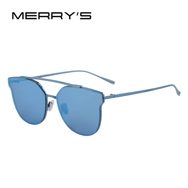 merry's women cat eye sunglasses classic brand designer sunglasses c03 blue