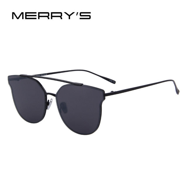 merry's women cat eye sunglasses classic brand designer sunglasses c01 black