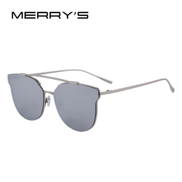 merry's women cat eye sunglasses classic brand designer sunglasses c06 silver