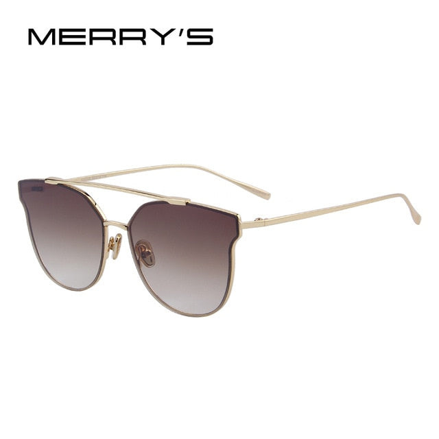 merry's women cat eye sunglasses classic brand designer sunglasses c05 brown