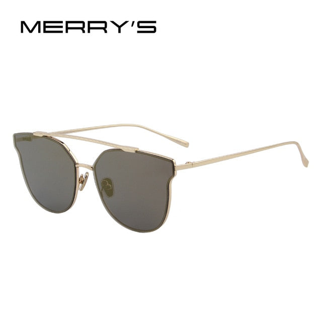 merry's women cat eye sunglasses classic brand designer sunglasses c07 brown mirror