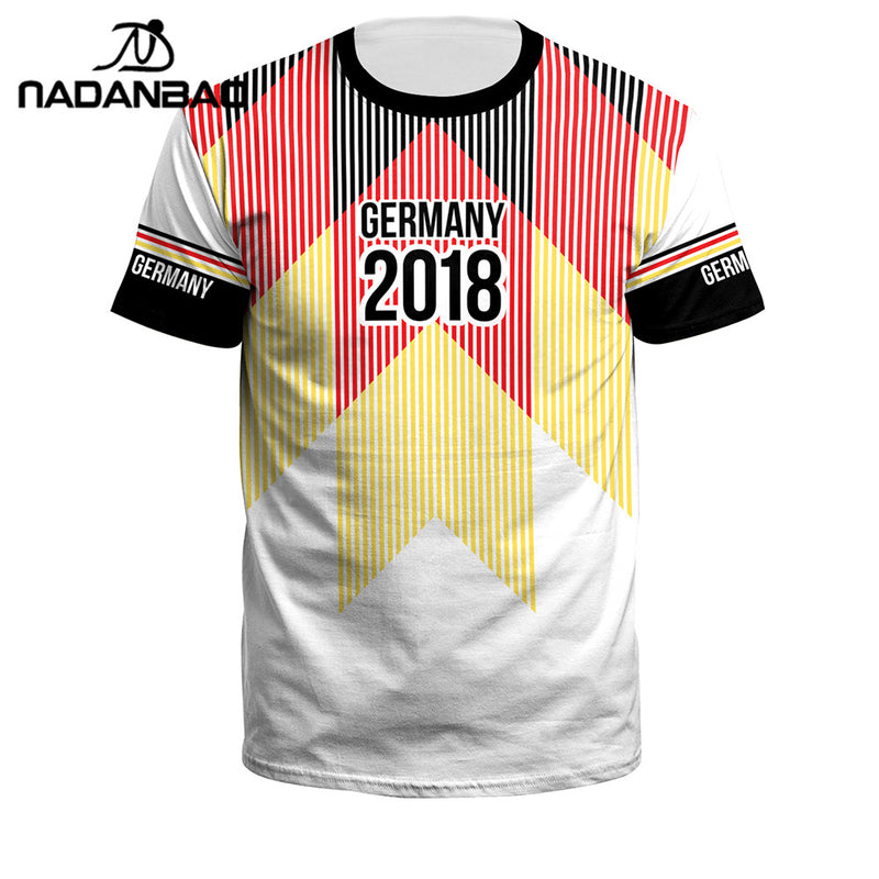 nadanbao summer men/women germany sport jersey 3d printing camisa de futebol o-neck short sleeve soccer jerseys plus size