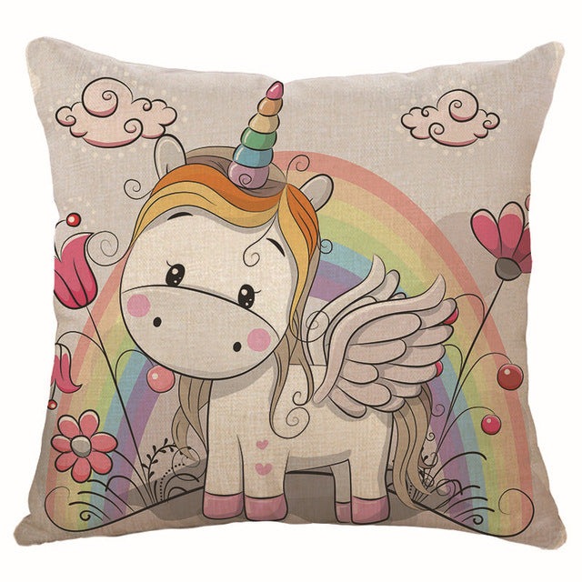 hot sell new throw unicorn cartoon decoration kid unicorn cushion cover 450mm*450mm / c17