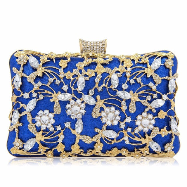 new box clutches women clutch purse top quality blue / mini(max length<20cm)