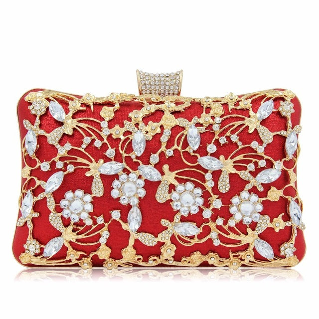 new box clutches women clutch purse top quality red / mini(max length<20cm)