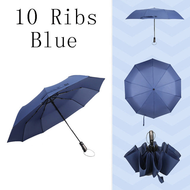 automatic umbrella rain women big anti women folding male uv sun umbrella men guarda chuva parasol paraguas parapluie sombrinha 10k blue