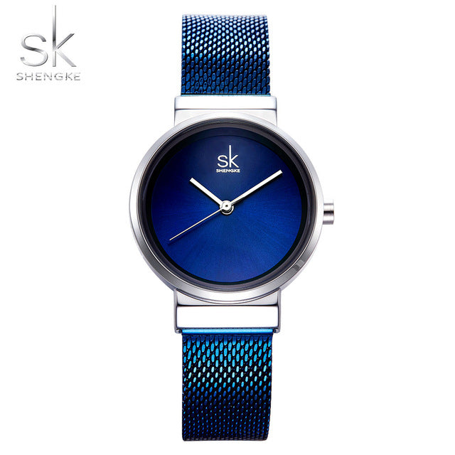 blue wrist watch women watches luxury brand steel ladies quartz women watches relogio feminino montre femme blue