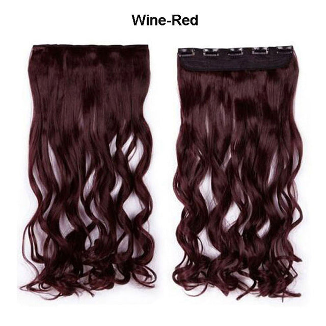 snoilite 17/24/27/29" long curly synthetic clip in hair extensions half full head hairpiece 5 clips one piece black brown blonde