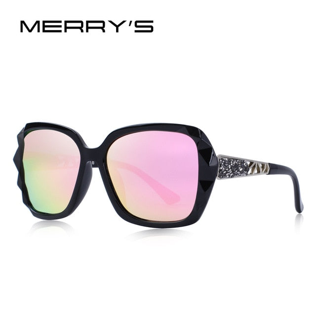 merry's design women classic polarized sunglasses uv400 protection c02 pink