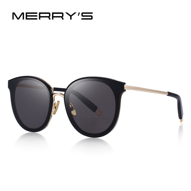 merry's design women classic fashion cat eye sunglasses 100% uv protection c01 black
