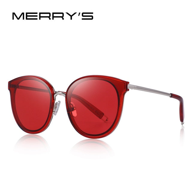 merry's design women classic fashion cat eye sunglasses 100% uv protection c03 red