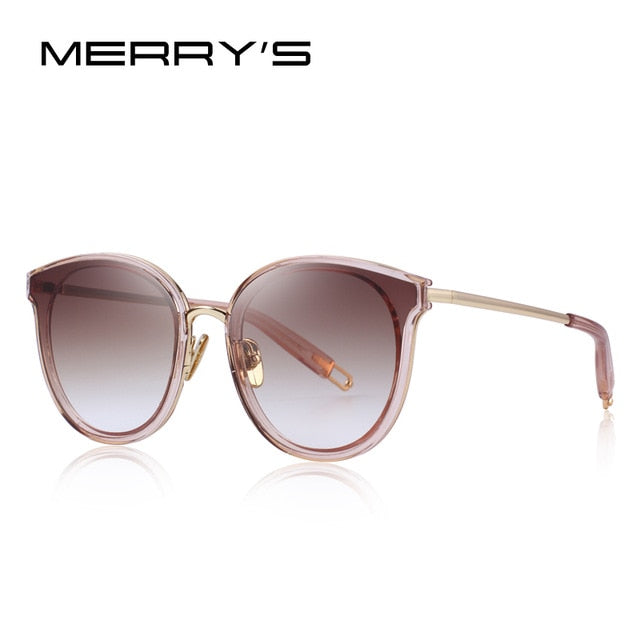 merry's design women classic fashion cat eye sunglasses 100% uv protection c05 brown