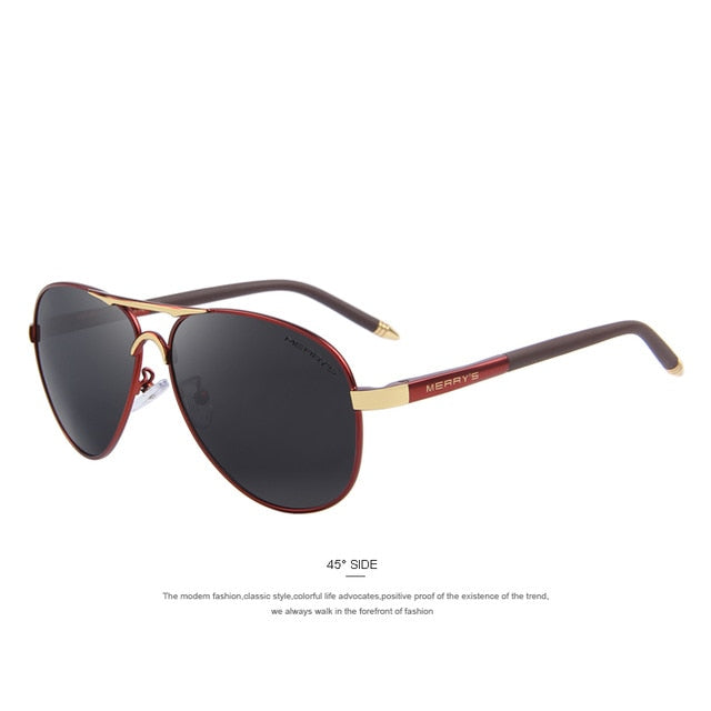 merry's men classic brand sunglasses hd polarized aluminum driving sun glasses luxury shades uv400 c04 red