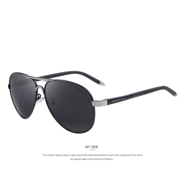merry's men classic brand sunglasses hd polarized aluminum driving sun glasses luxury shades uv400 c01 black