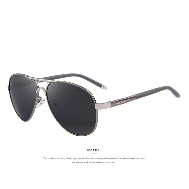 merry's men classic brand sunglasses hd polarized aluminum driving sun glasses luxury shades uv400 c02 gray