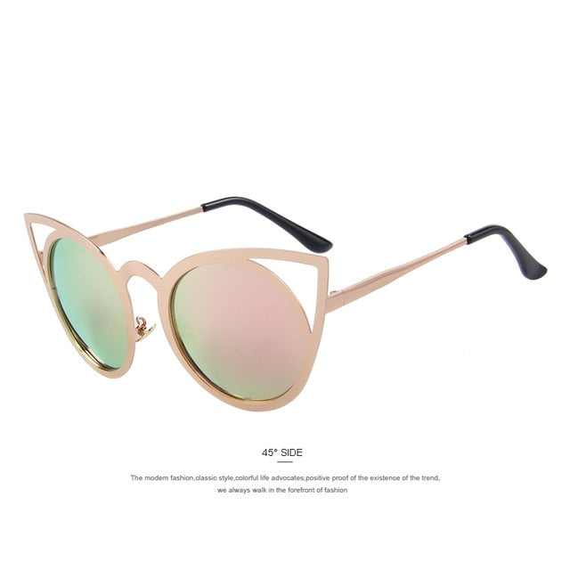 merry's women cat eye sunglasses brand designer sunglasses classic shades round frame c02 pink