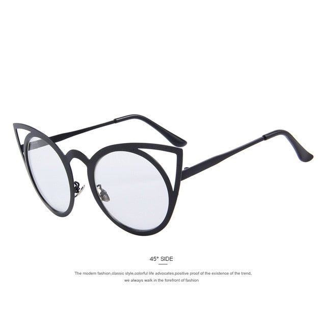 merry's women cat eye sunglasses brand designer sunglasses classic shades round frame c07 transparent
