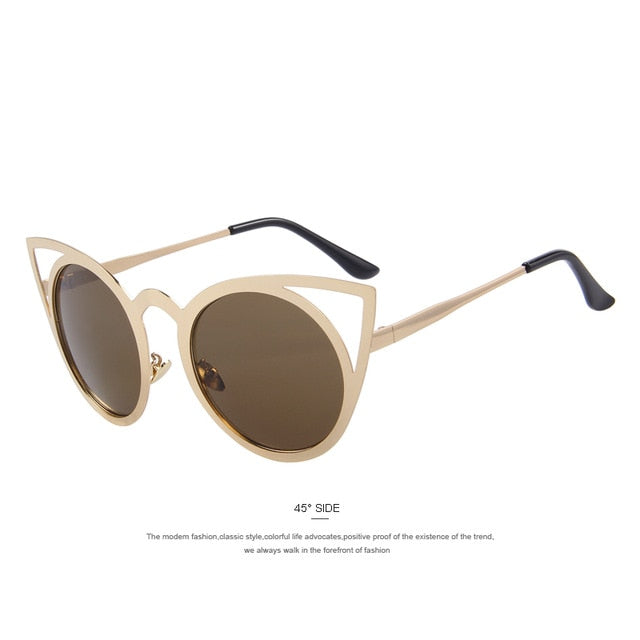 merry's women cat eye sunglasses brand designer sunglasses classic shades round frame c09 brown