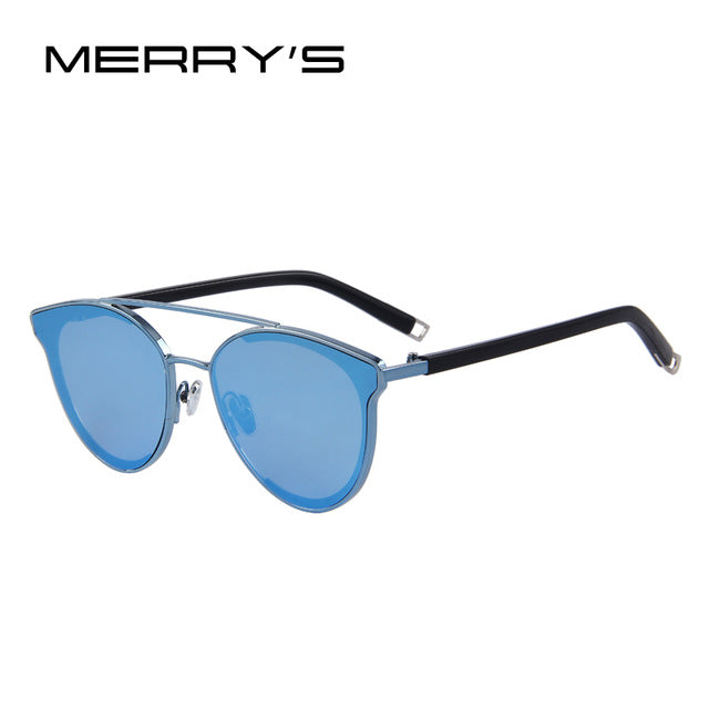merry's women fashion cat eye sunglasses classic brand designer sunglasses c03 blue