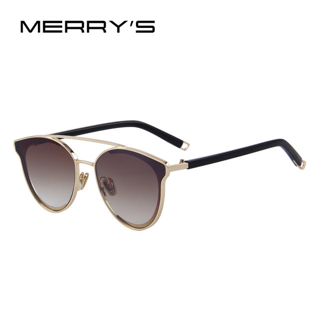 merry's women fashion cat eye sunglasses classic brand designer sunglasses c04 brown