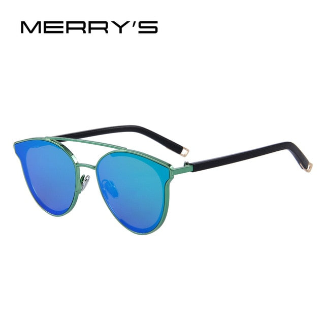 merry's women fashion cat eye sunglasses classic brand designer sunglasses c06 green
