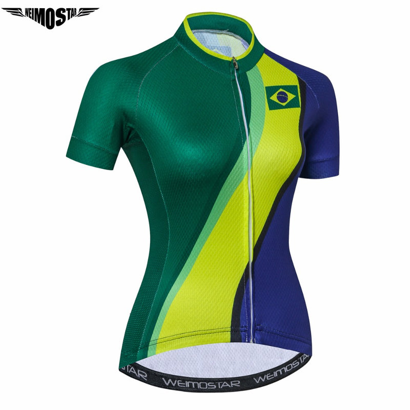 weimostar brazil women cycling jersey mtb radfahren summer short sleeve cycling clothing sport bike jersery ropa ciclismo shirts