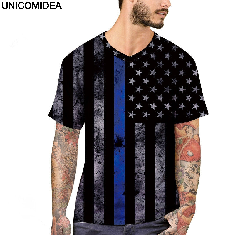 usa flag t shirt men women v neck 3d tshirt print striped american flag men t-shirt summer tops tees men poleras hombre eur size