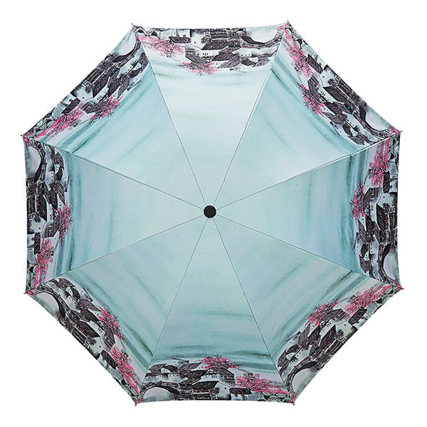 oil painting europe scenery pattern rain/ sun umbrella,3 folding thickening anti uv fashion abstract art design women umbrella 05