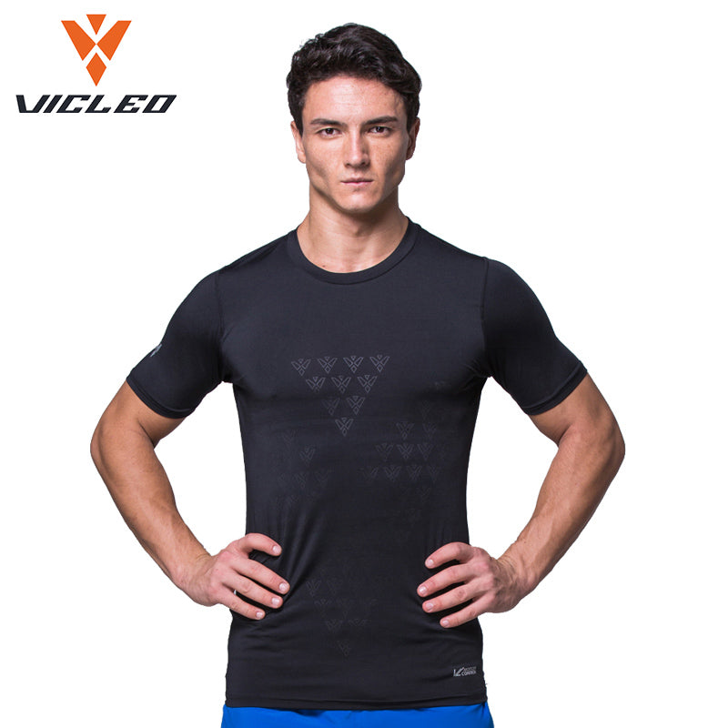 vicleo men soccer training tights shirt breathable polyester elastic t-shirt comfort soccer jerseys sports shirt