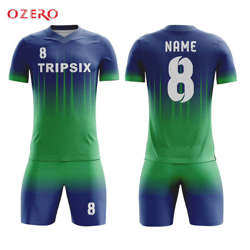 new top quality 100% polyester breathable football uniform soccer jerseys