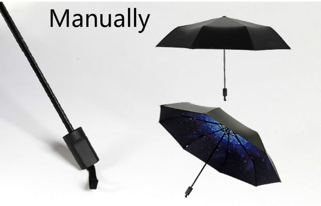 anti-uv full automatic umbrella rain women men 3 folding light and durable 8k strong umbrellas kids rainy sunny wholesale price same as picture