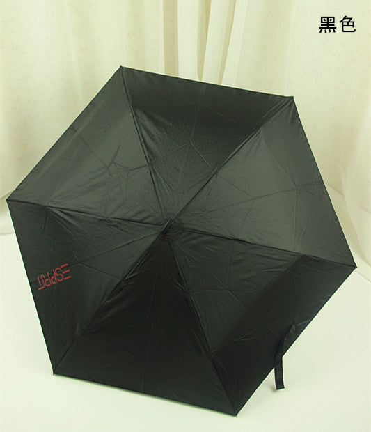 new!!! hot sale esprit flat light three folding umbrella/pocket travel mini umbrella easy to carry cheap on sale free shipping black