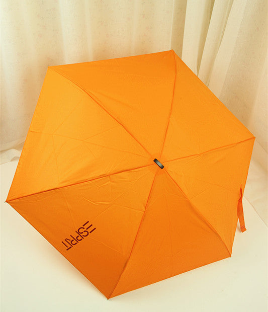 new!!! hot sale esprit flat light three folding umbrella/pocket travel mini umbrella easy to carry cheap on sale free shipping orange