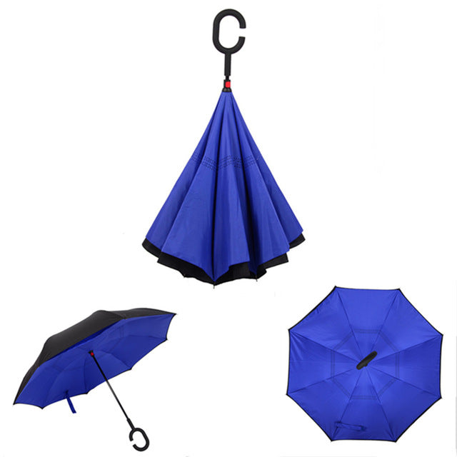folding reverse umbrella double layer inverted windproof rain car umbrellas for women as pic 21