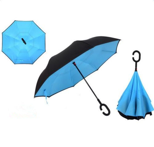 folding reverse umbrella double layer inverted windproof rain car umbrellas for women as pic 24