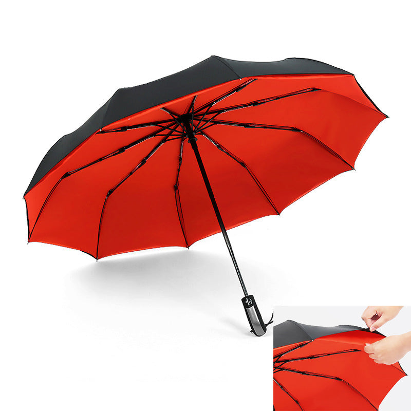 big business umbrellas rain women man full-automatic parasol 10 ribs man folding umbrella male big paraguas plegable