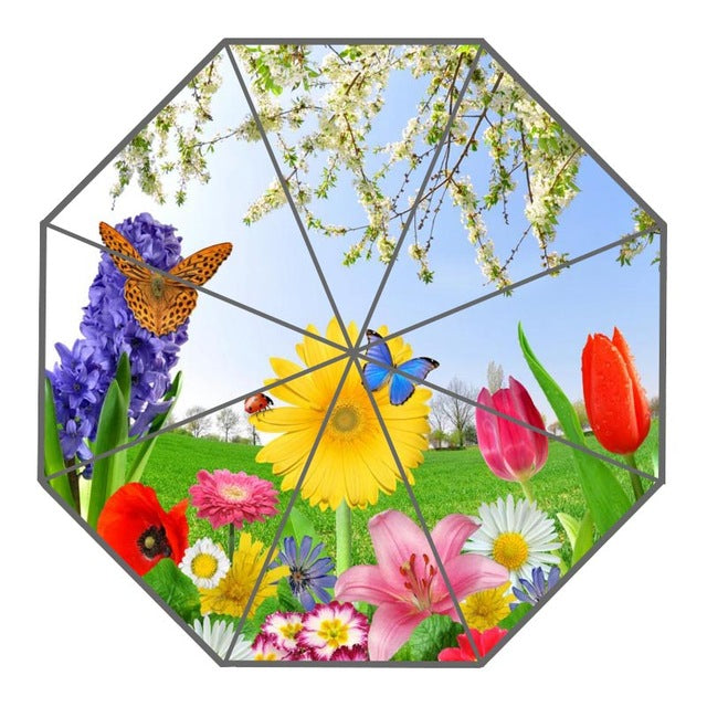 new arrive custom colorful butterfly, flowers umbrellas creative design high quality foldable rain umbrella multi