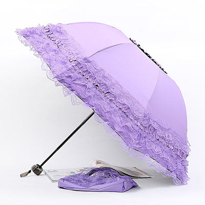 simanfei new arrival lace rain sun umbrella women fashion arched princess umbrellas female parasol creative gift parasol 2