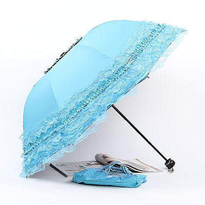 simanfei new arrival lace rain sun umbrella women fashion arched princess umbrellas female parasol creative gift parasol 3
